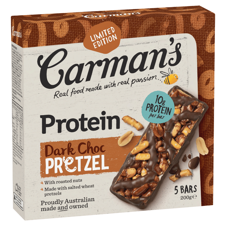 Limited Edition Protein Bars Dark Choc & Pretzel